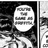 Aesthetic anime & manga PFP for discord, Berserk, Confession - 45, Page 3, Chapter 45. 1:1 square ratio. Aesthetic pfps dark, color & black and white.