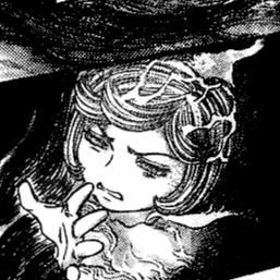 Aesthetic anime & manga PFP for discord, Berserk, Eastern Magic - 271, Page 3, Chapter 271. 1:1 square ratio. Aesthetic pfps dark, color & black and white.