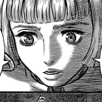 Aesthetic anime & manga PFP for discord, Berserk, Gloomy Wastes - 348, Page 16, Chapter 348. 1:1 square ratio. Aesthetic pfps dark, color & black and white.