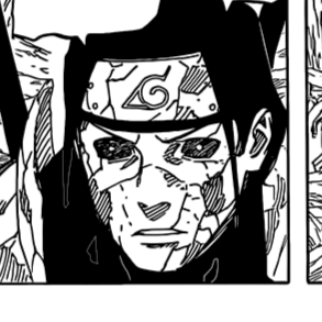 Aesthetic anime & manga PFP for discord, Naruto, The Return of Uchiha Madara - 657, Page 4, Chapter 657. 1:1 square ratio. Aesthetic pfps dark, black and white.