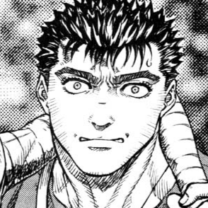 Aesthetic anime & manga PFP for discord, Berserk, The Promised Time - 74, Page 11, Chapter 74. 1:1 square ratio. Aesthetic pfps dark, color & black and white.