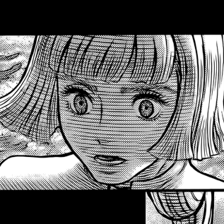 Aesthetic anime & manga PFP for discord, Berserk, Gloomy Wastes - 348, Page 18, Chapter 348. 1:1 square ratio. Aesthetic pfps dark, color & black and white.