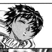 Aesthetic anime & manga PFP for discord, Berserk, Confession - 45, Page 6, Chapter 45. 1:1 square ratio. Aesthetic pfps dark, color & black and white.