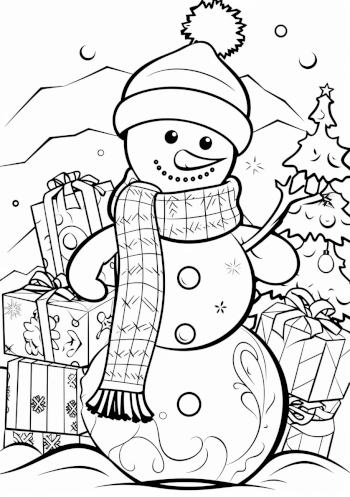 Snowman Coloring Page - Free Printable, Family Fun, Children Activities Snowman Coloring Page - Free Printable, Family Fun, Children Activities