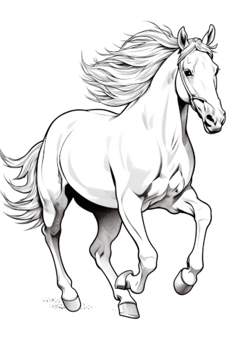 Horse Coloring Page - Printable, Kids-Friendly, Fun Sketches Horse Coloring Page - Printable, Kids-Friendly, Fun Sketches