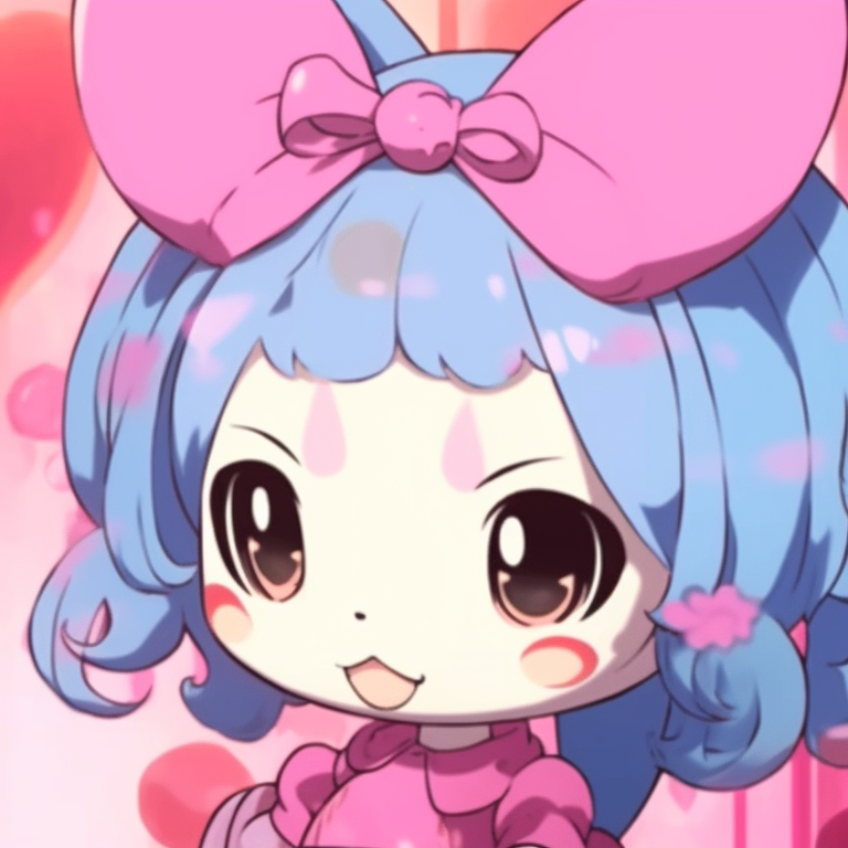 My Melody and Kuromi sharing an adorable scene, pastel colors, and soft focus. my melody and kuromi for mutual matching pfp pfp for discord.