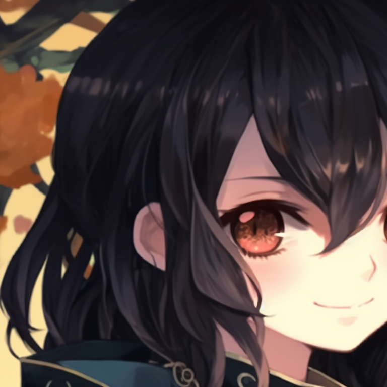 The two characters are carved pumpkins in the background, earthy tones with the focus on their matching grins perfect obanai and mitsuri matching halloween pfp pfp for discord.
