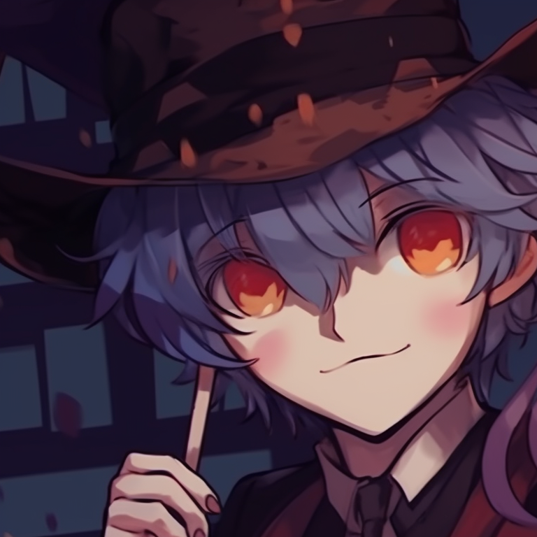 Two characters as witches, vibrant colors and detailed outfits, casting spells under the moonlight. halloween anime matching pfp pfp for discord.
