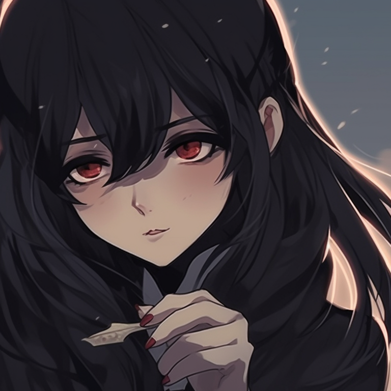 Two characters in mysterious cloaks, posing back-to-back with a serious expression, crisp lines and cool color scheme. best friend's matching pfp pfp for discord.