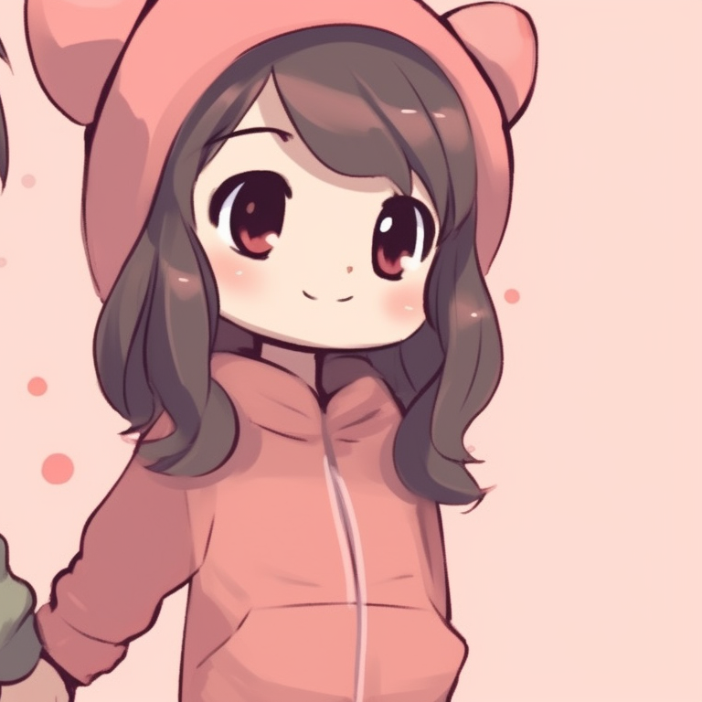 Two school uniform-clad characters, gooey eyes and blushing cheeks, fingers intertwined. adorable matching profile pictures pfp for discord.