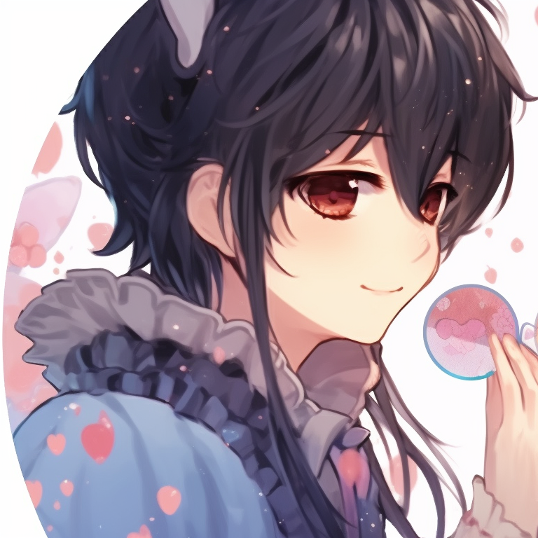 Two characters under a starry sky, one resting her head on the other's shoulder. girl x girl cute matching pfp pfp for discord.