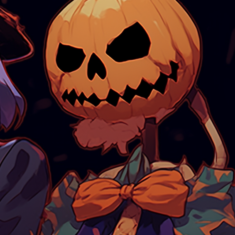 Two characters in matching skeleton costumes, sharp contrasts, dark background and highlighting focuses on the bone details. meme matching pfp with a spooky halloween theme pfp for discord.