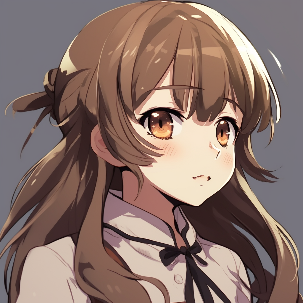 Female anime character wearing a winter themed school uniform, pastel colors and detailed folds. unique female anime pfp pfp for discord.