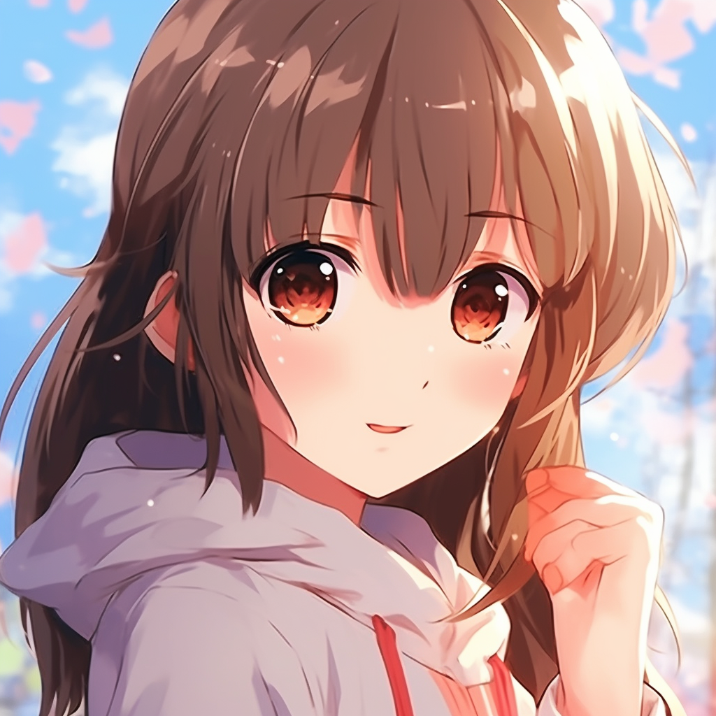 Anime character blushing to an unrealistic extent, surrounded by fluttering love hearts cute cringe anime pfp examples pfp for discord.