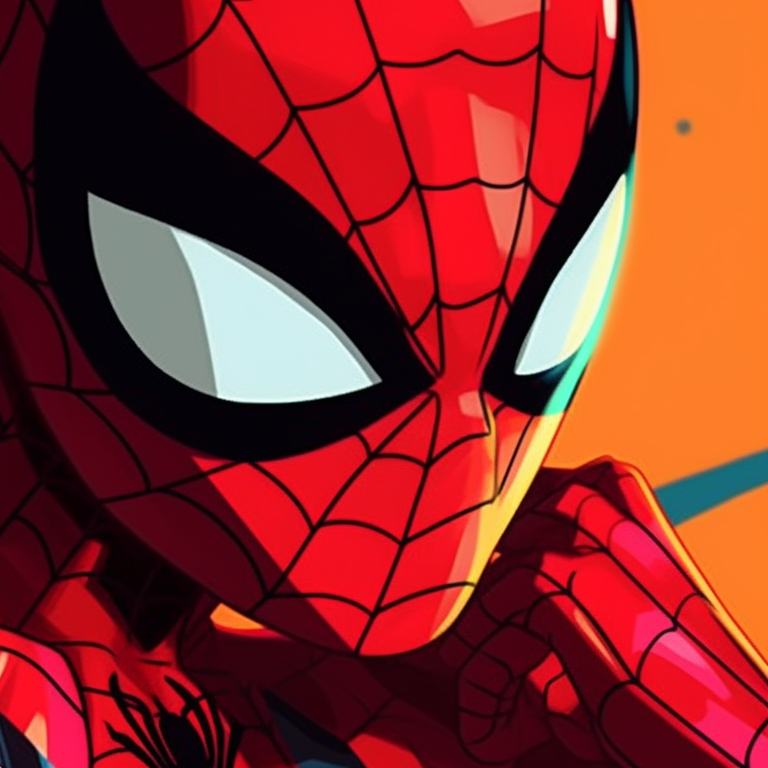 Spider-Man and Venom, interlocking gazes, cityscape background. spider man matching pfp styles pfp for discord.