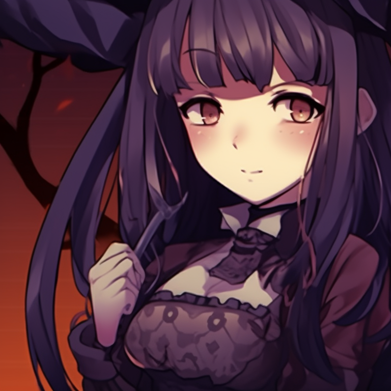 Silhouettes of two characters against a full moon, deep shadows and bold lines. non anime matching halloween theme profiles pfp for discord.