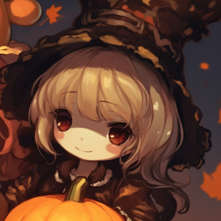 Identical characters in matching Christmas outfits, clear lines and candied colors. innovative matching christmas pfp pumpkin illustrations pfp for discord.