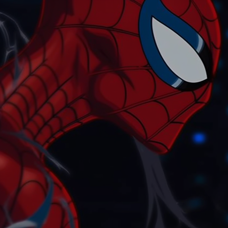 Spiderman and Venom, dark colors with high contrast, facing unknown danger together. best matching spiderman pfp images pfp for discord.
