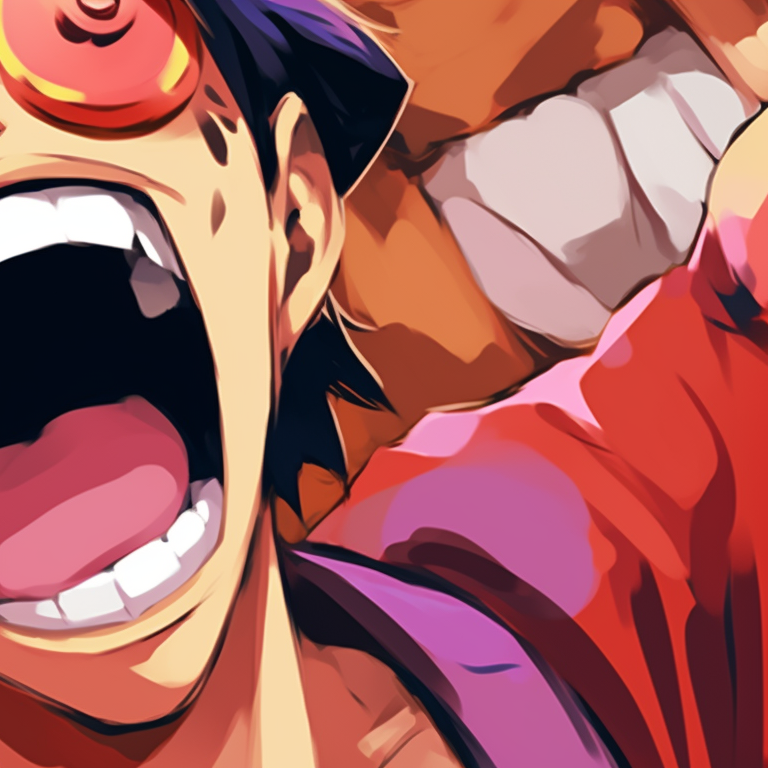 Two characters under a starry sky navigation star, cool colors and elegantly simple lines. one piece matching pfp characters pfp for discord.