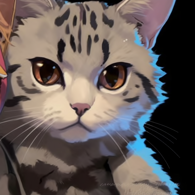 Two characters in oversized sweaters, soft colors and subdued lights, with sleeping cat ears. adorable matching cat pfp pfp for discord.