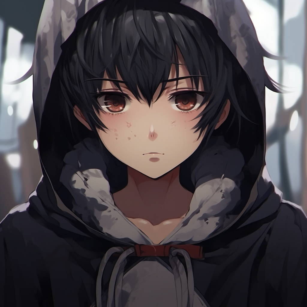 Anime boy with a deep, emotional gaze, emphasis on eye detail and radiant colors. sus anime boy pfp imagery