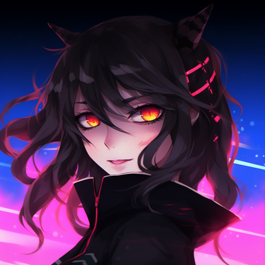 Neko Girl in a power stance, highly-detailed costume and various poses. crazy anime pfp girl avatars pfp for discord.