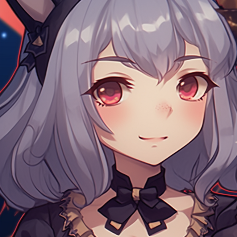 Two girls with magical staffs under a full moon, intense blues and purples, sparkling magic elements. halloween themed girl discord pfp matching theme pfp for discord.