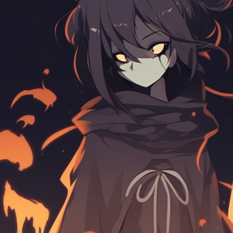 Two characters in undead make-up, coarse textures and muted tones. discord pfp halloween theme matching ideas pfp for discord.