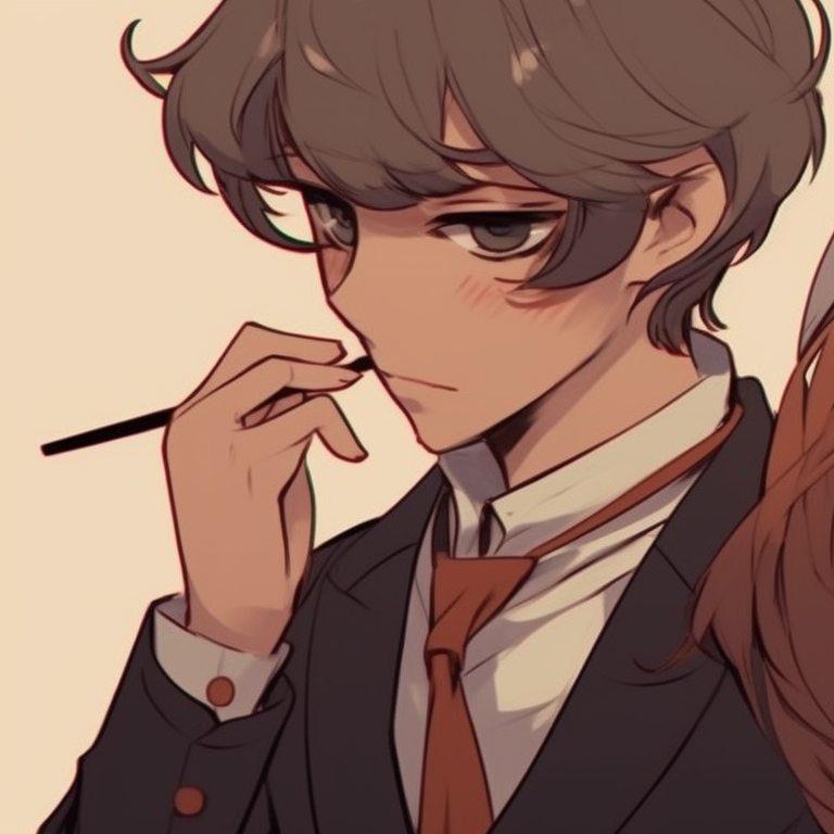 Close-up of two characters, sepia tones, detailed facial expressions. vintage matching pfp discord profiles pfp for discord.