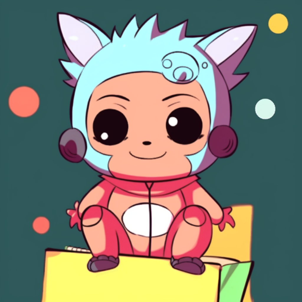Funny Chibi Naruto with a wide grin, cartoonish design and bold hues. funny pfp for school pfp for discord.