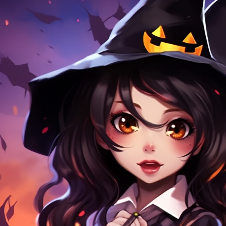 Two characters dressed in gothic Halloween costumes, dark tones, and intricate patterns. halloween theme matching pfp creation pfp for discord.