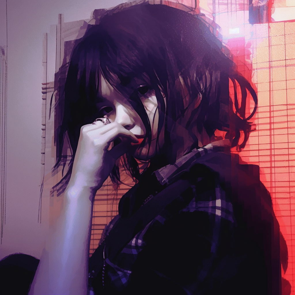 Tale of solitude portrayed through a grunge aesthetic profile picture with edgy lines and heavy shadows. grunge aesthetic pfp ideas pfp for discord.