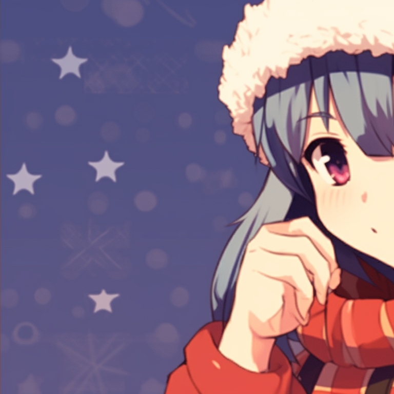 Two characters playfully dressed as Santa's elves, with a backdrop full of Christmas decorations. matching cute christmas pfp gif - couples edition pfp for discord.
