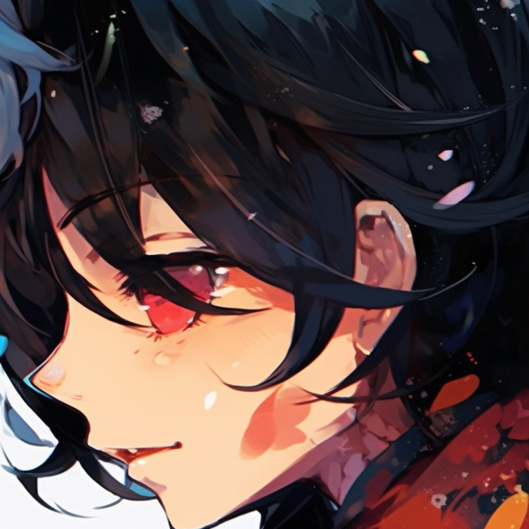 Two anime girls, dynamic poses and vivid color use, standing back-to-back. vibrant anime girl matching pfp pfp for discord.