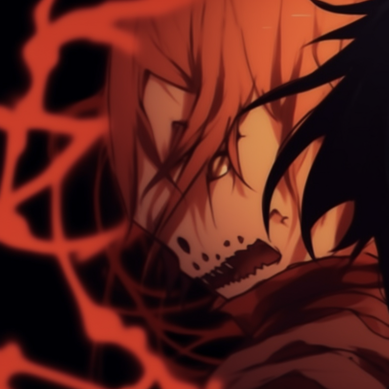 Two characters, one with a sinister smile, the other with a serious expression, both wielding sinister looking notebooks, with a full moon and dark clouds in the background. death note matching pfp halloween theme: spooky edition pfp for discord.