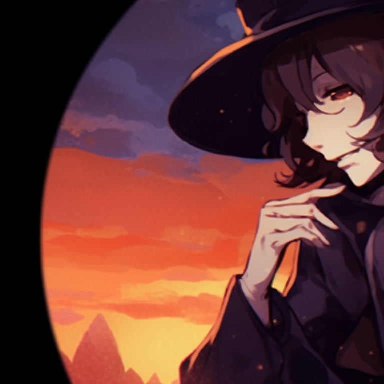Silhouettes of Dazai and Chuuya set against a haunted house, with Halloween elements like bats and moon in the background. The silhouettes are outlined in eerie green light, adding to the dark ambience. dazai chuuya halloween pfp pfp for discord.