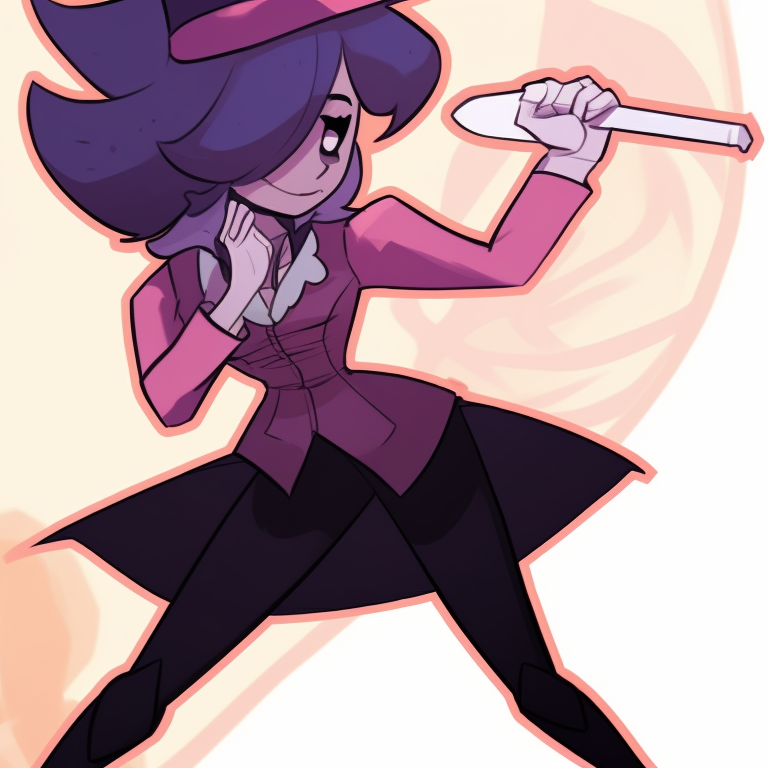 Moxxie and Millie in battle stances, sharp lines with high contrast, ready to fight. design ideas for moxxie and millie pfp pfp for discord.