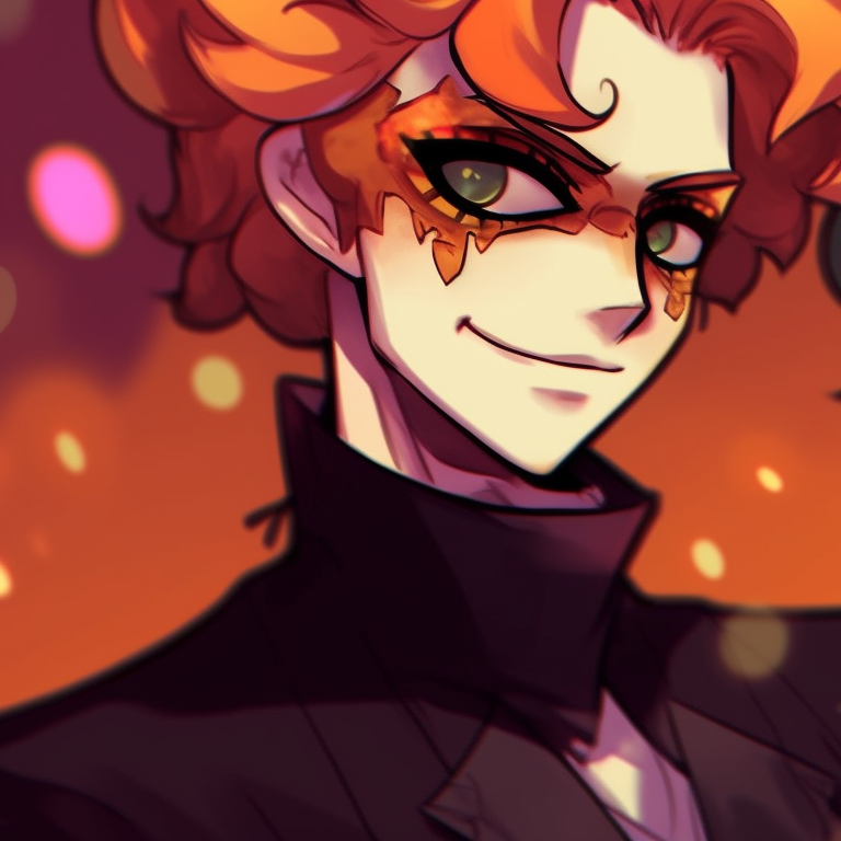 Two characters in masquerade costumes, strong attention to details and carnival atmosphere. jjba themed halloween matching pfp pfp for discord.