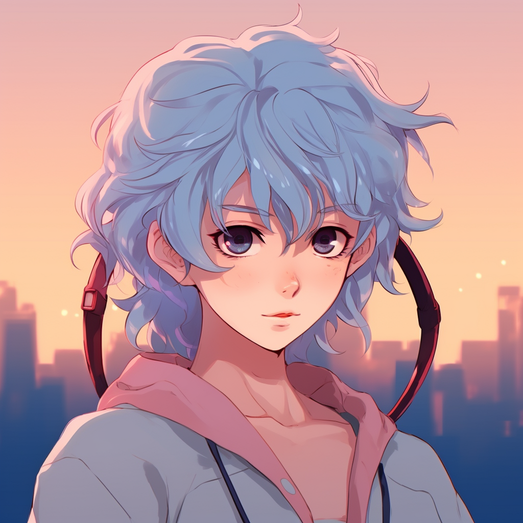 Pastel colored anime character with soft shading and bolder outlines for an aesthetic profile picture. aesthetic pfp anime themes pfp for discord.