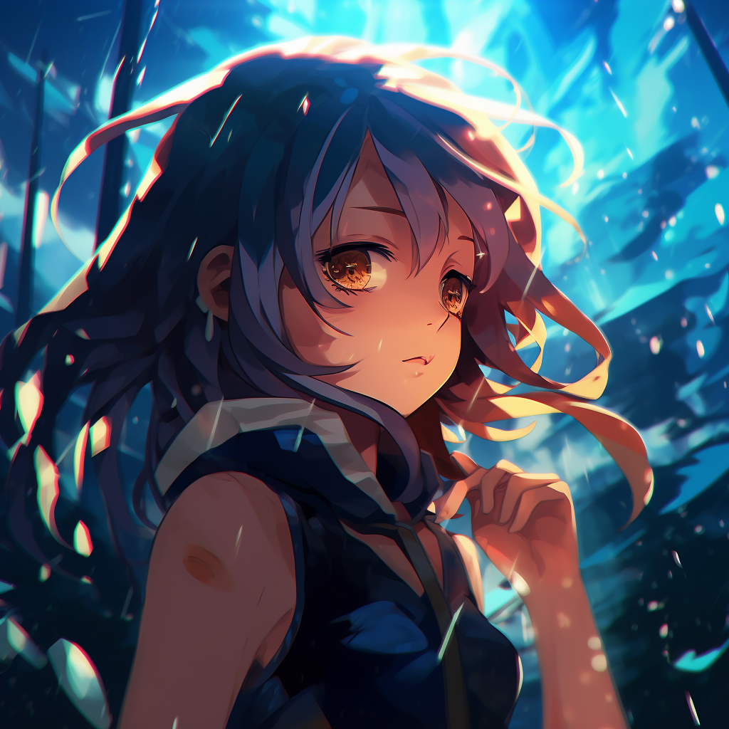 Interplay of Todoroki and Yaoyorozu, hints of traditional design elements with vivid hues. 4k anime girl profile photos