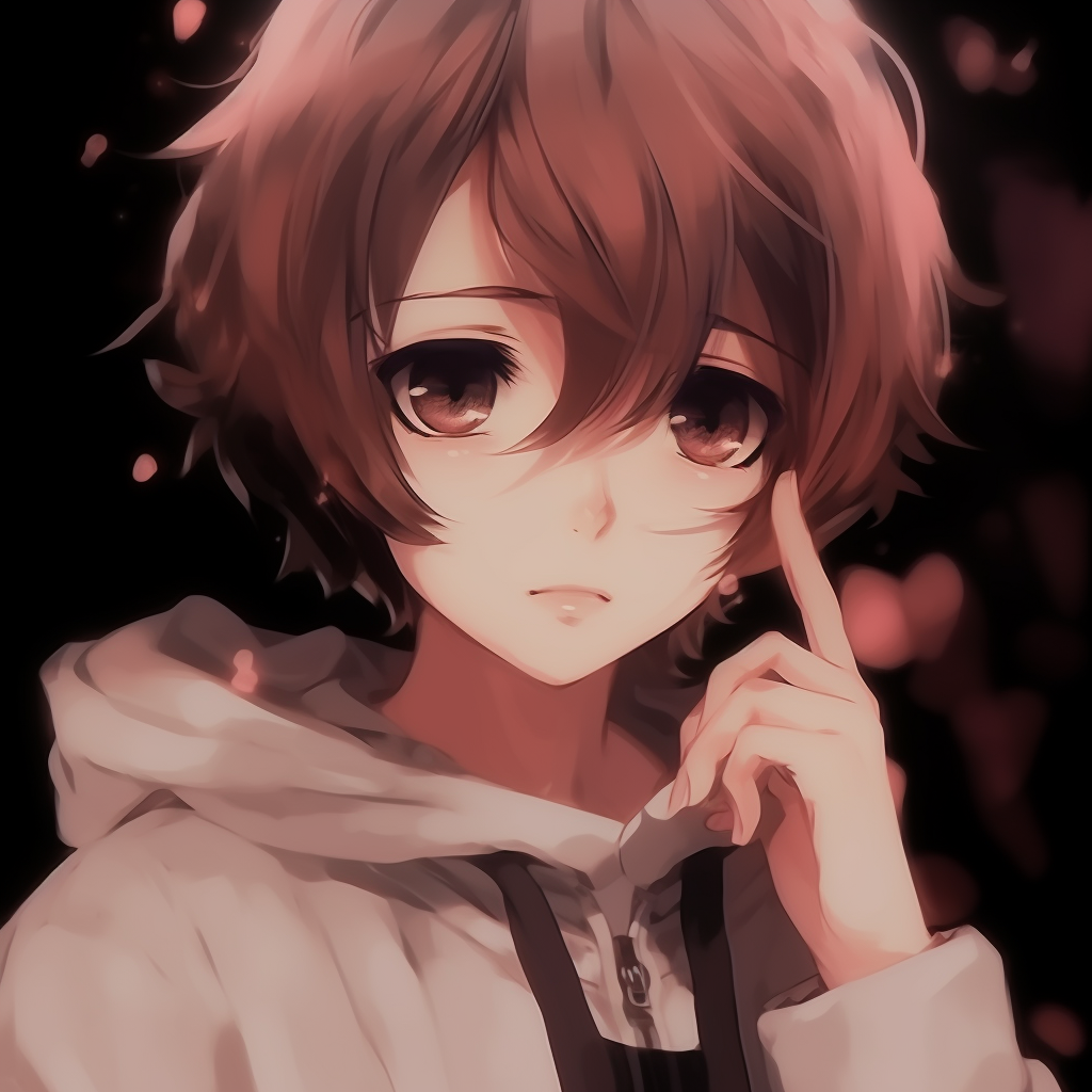 Y2K Anime boy portrayal, subtle colors and smooth shading. specific y2k pfp