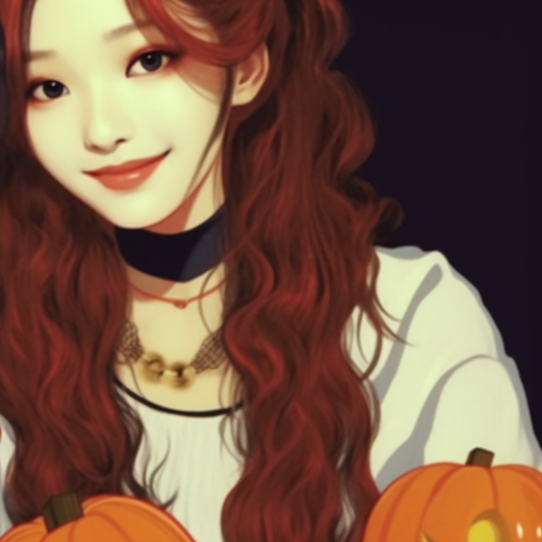 Two K-pop characters enveloped in ethereal mist, muted colors with flowing garments. kpop halloween theme matching pfp inspirations pfp for discord.