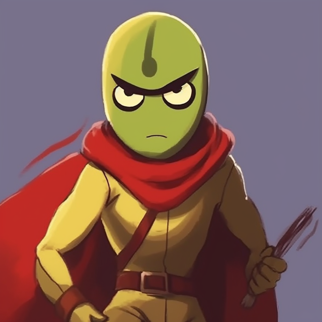 Saitama with a unique expression, emphasis on his bald head and intense eyes. cool pfp for school pfp for discord.