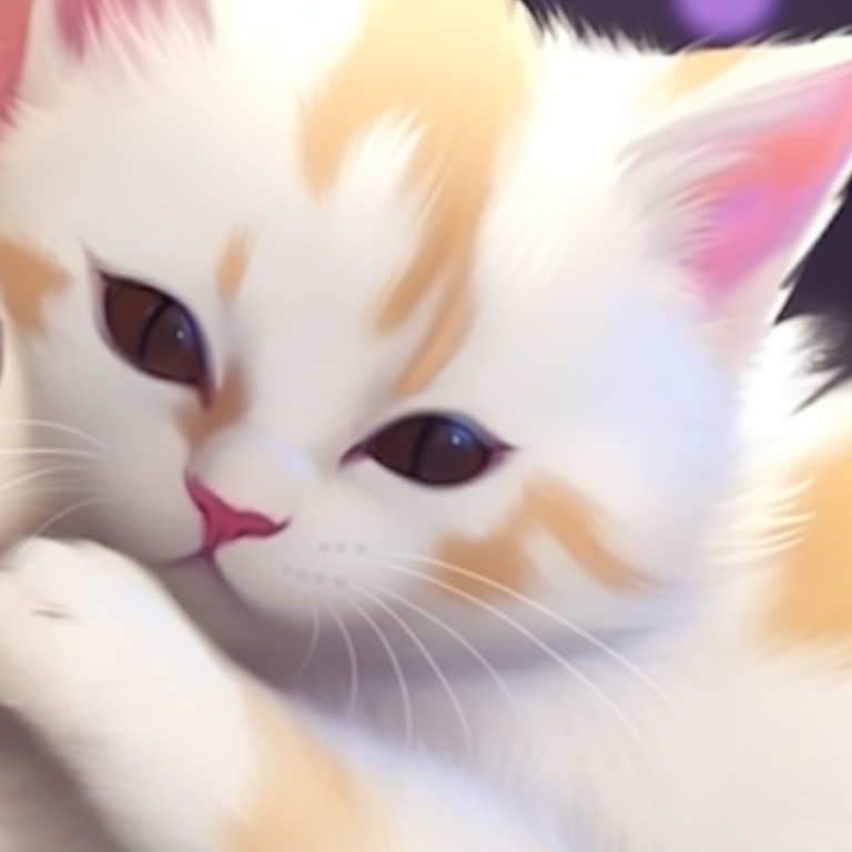 Two chibi style cat characters in playful poses, bright colored background and lively expressions. cool matching pfp cat designs pfp for discord.