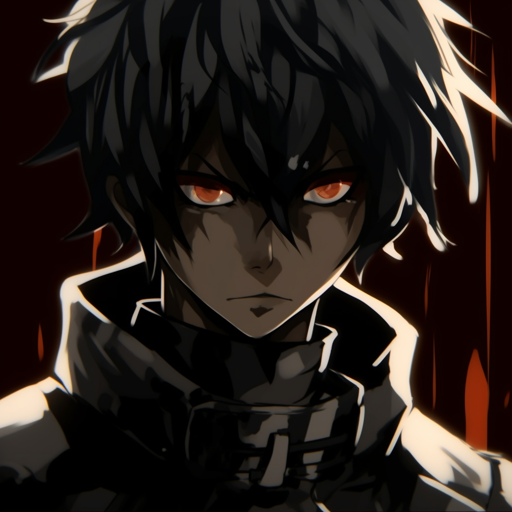A black aesthetic profile picture from Death Note exhibiting a mysterious aura. anime black pfp aesthetics pfp for discord.