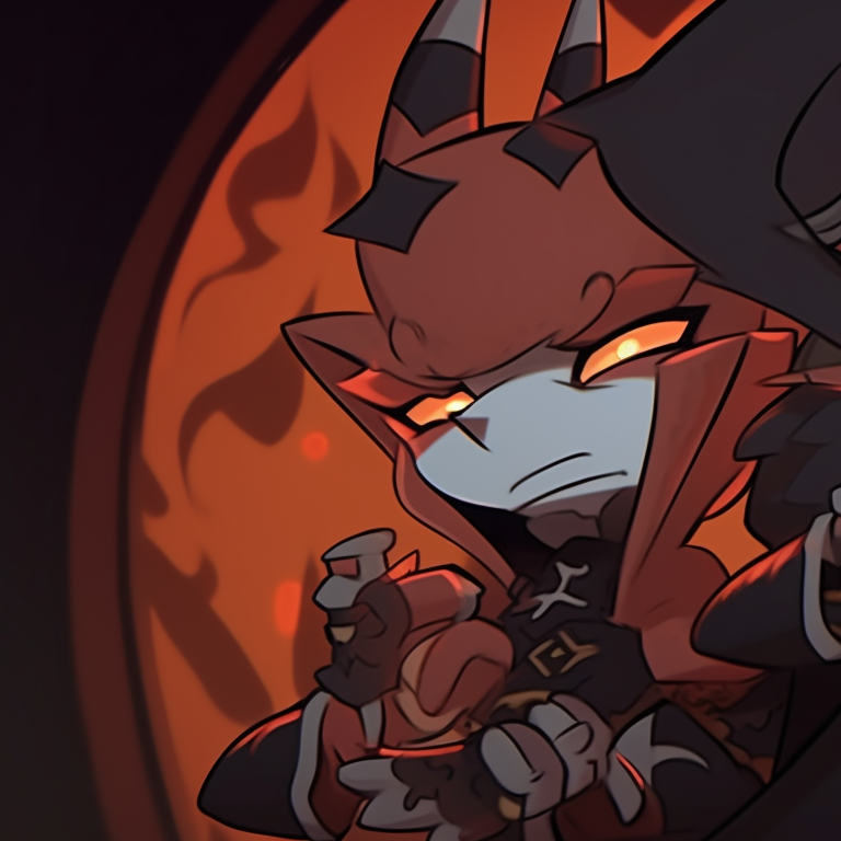 Close-up of Blitzo and Stolas, striking contrasts, showcasing elaborate spooky costumes. blitzo x stolas halloween pfps pfp for discord.