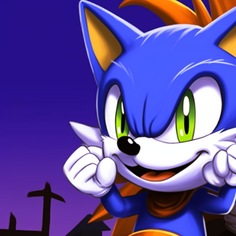 Sonic and Tails in a pumpkin patch, autumn colors, playful expressions. adorable sonic and tails matching pfp for halloween pfp for discord.