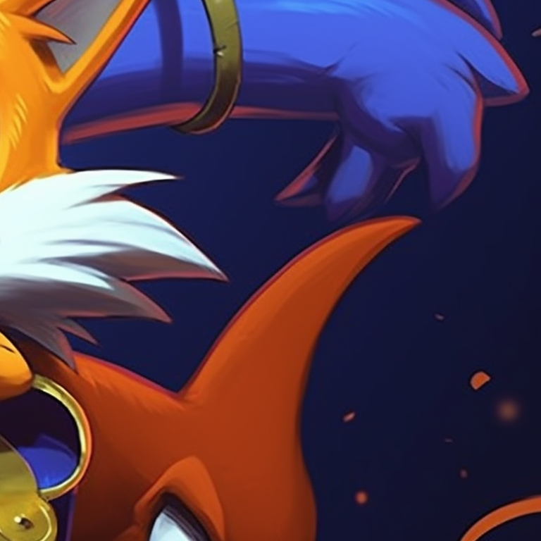 Sonic and Tails exploring a dark forest, creeping shadows and bright highlights. sonic and tails halloween costume themed pfp pfp for discord.