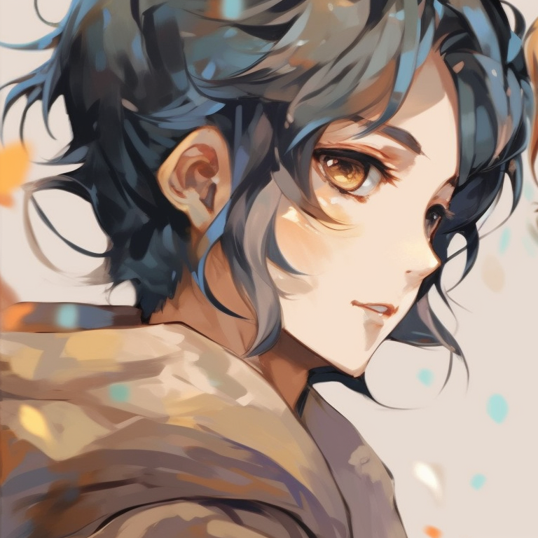 Two characters holding hands, vibrant colors and shared symbols. gender-neutral match pfp for friends pfp for discord.