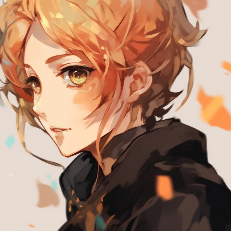 Two characters holding hands, vibrant colors and shared symbols. gender-neutral match pfp for friends pfp for discord.